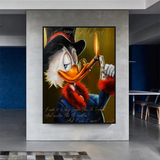 Scrooge McDuck Money Maker Millionaire Canvas Wall Art