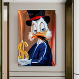 Scrooge McDuck Money Maker Millionaire Art mural sur toile