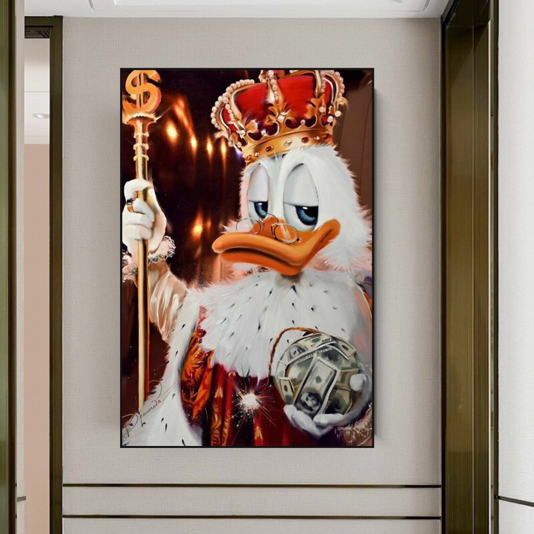 Dagobert Duck Money Maker Millionaire Leinwand-Wandkunst