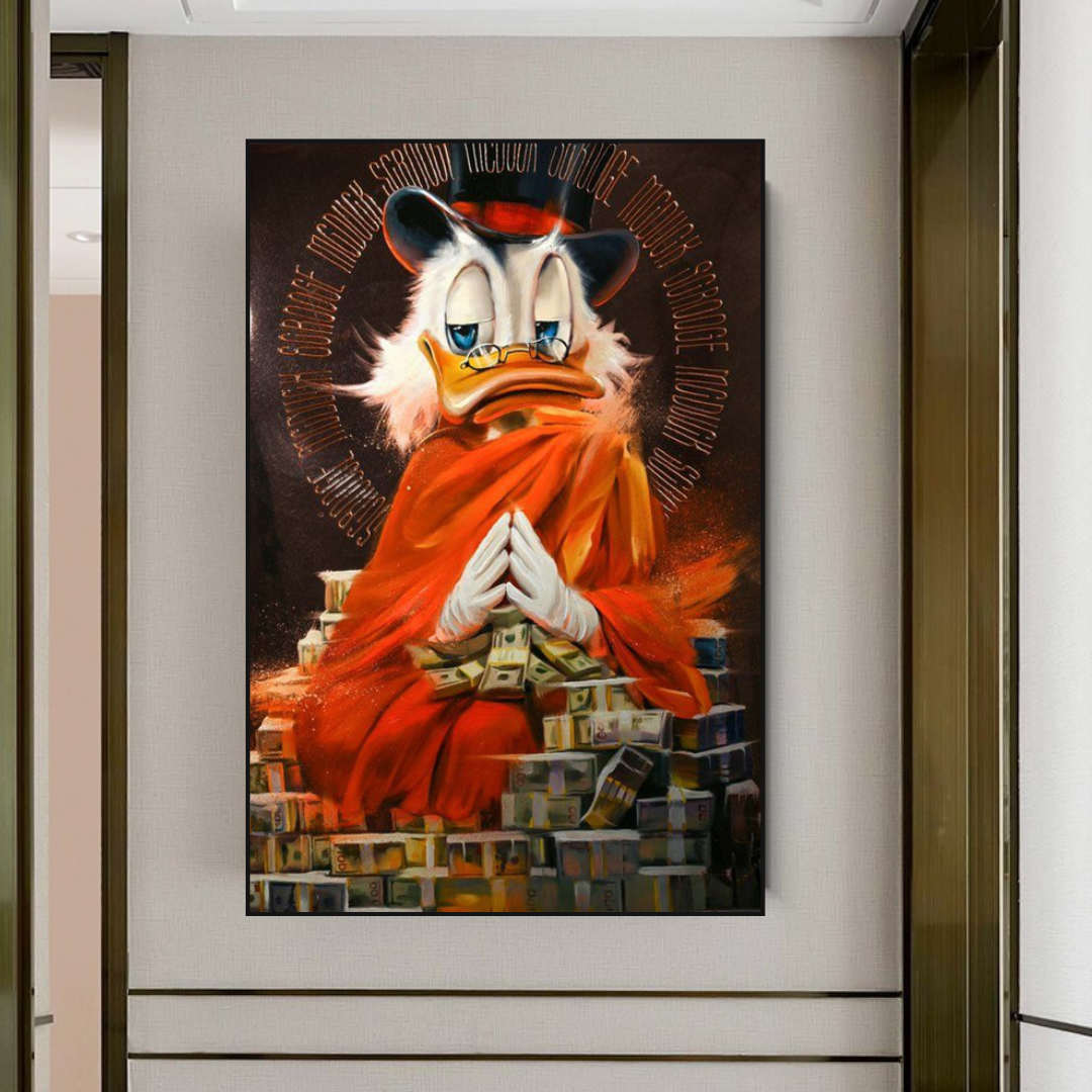 Scrooge McDuck Money Maker Millionaire Art mural sur toile