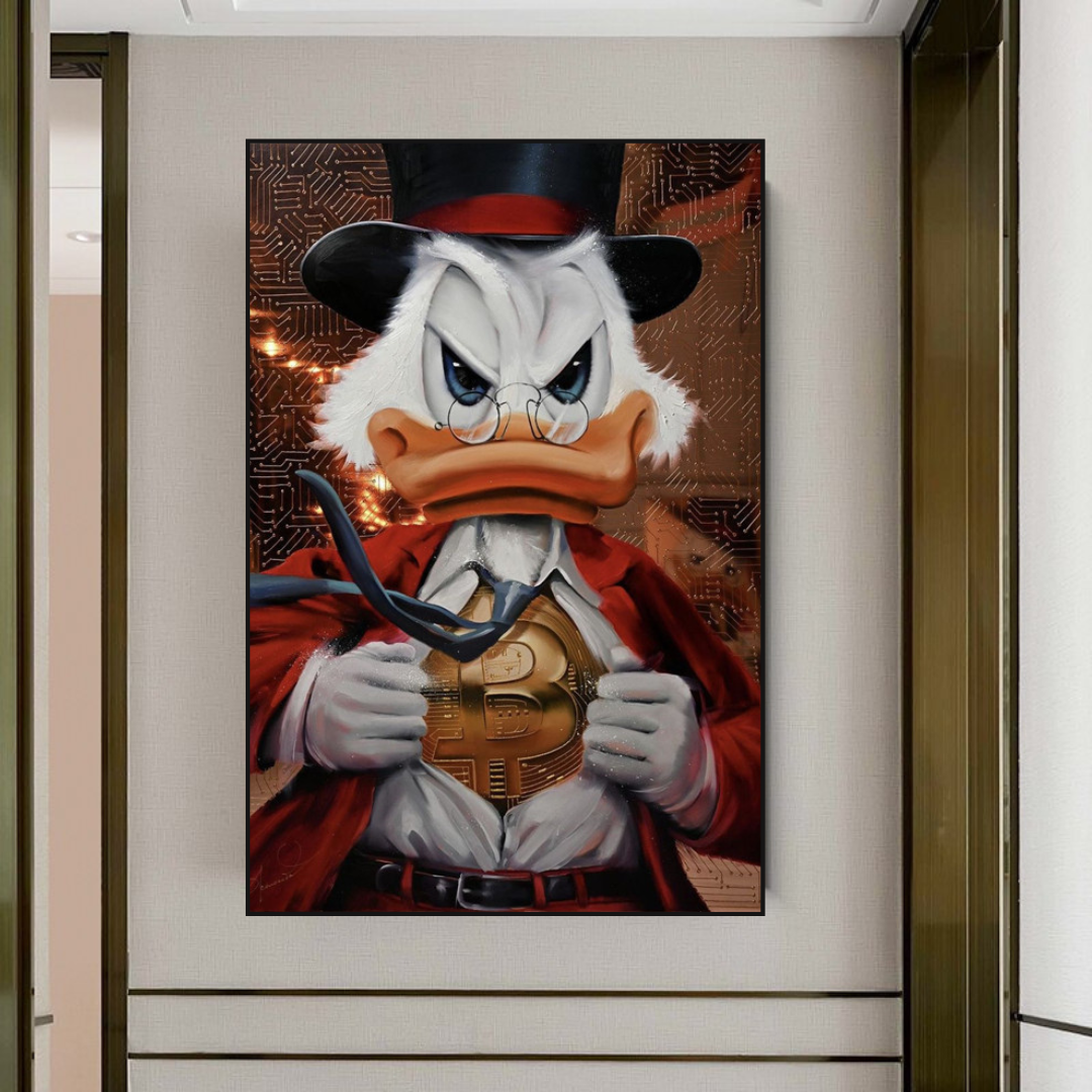 Scrooge McDuck Money Maker Millionaire Canvas Wall Art