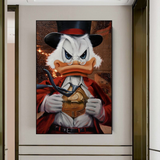 Scrooge McDuck Money Maker Millionaire Art mural sur toile