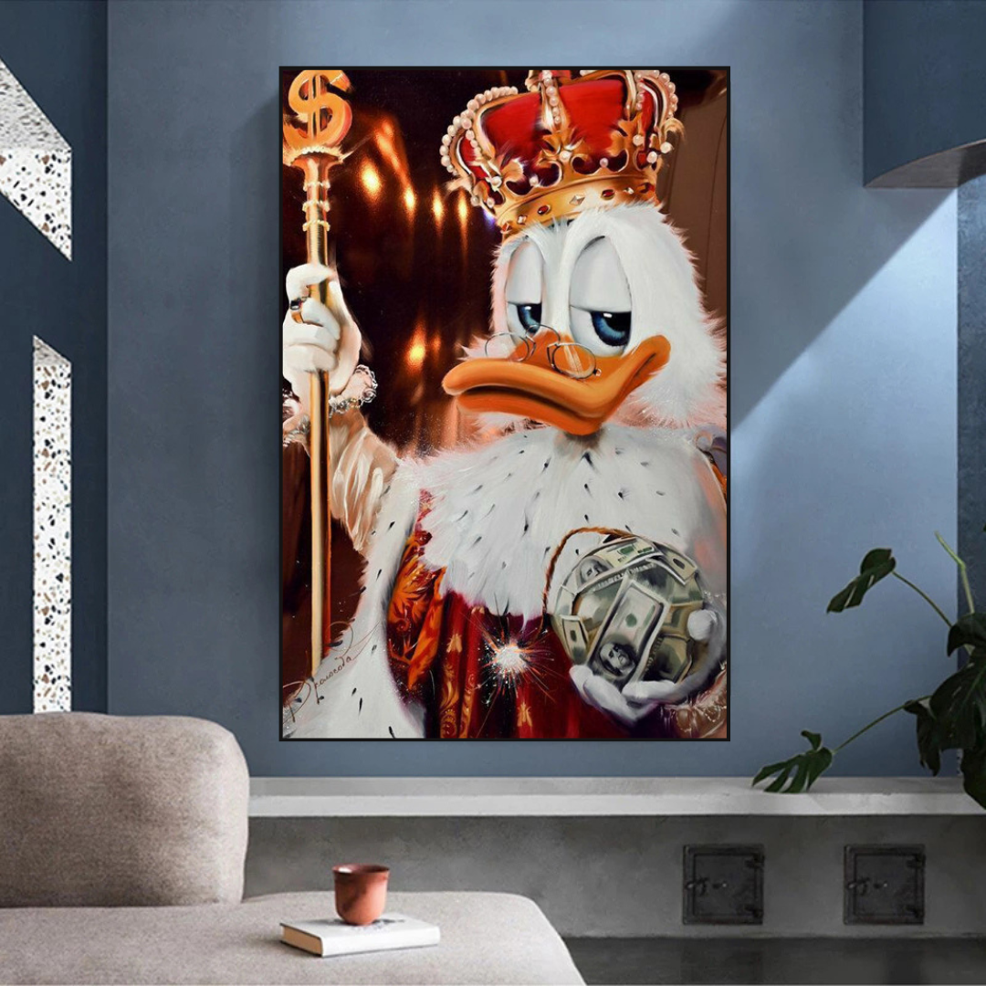 Dagobert Duck Money Maker Millionaire Leinwand-Wandkunst