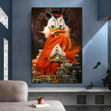 Scrooge McDuck Money Maker Millionaire Canvas Wall Art