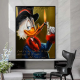 Dagobert Duck Money Maker Millionaire Leinwand-Wandkunst