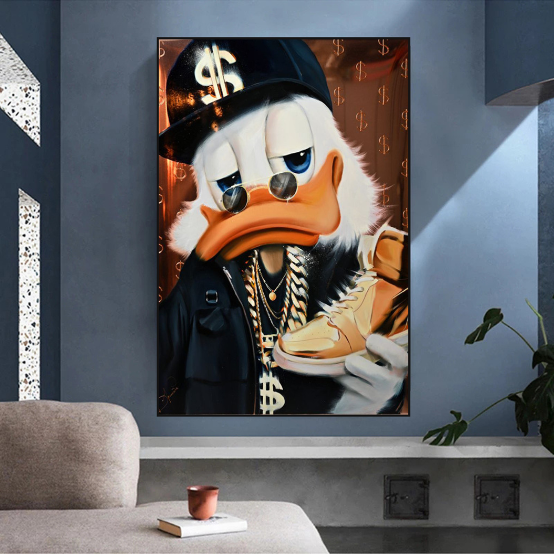 Scrooge McDuck Money Maker Millionaire Art mural sur toile