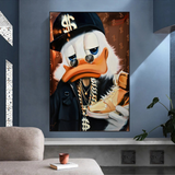 Scrooge McDuck Money Maker Millionaire Canvas Wall Art