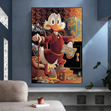 Scrooge McDuck Money Maker Millionaire Art mural sur toile