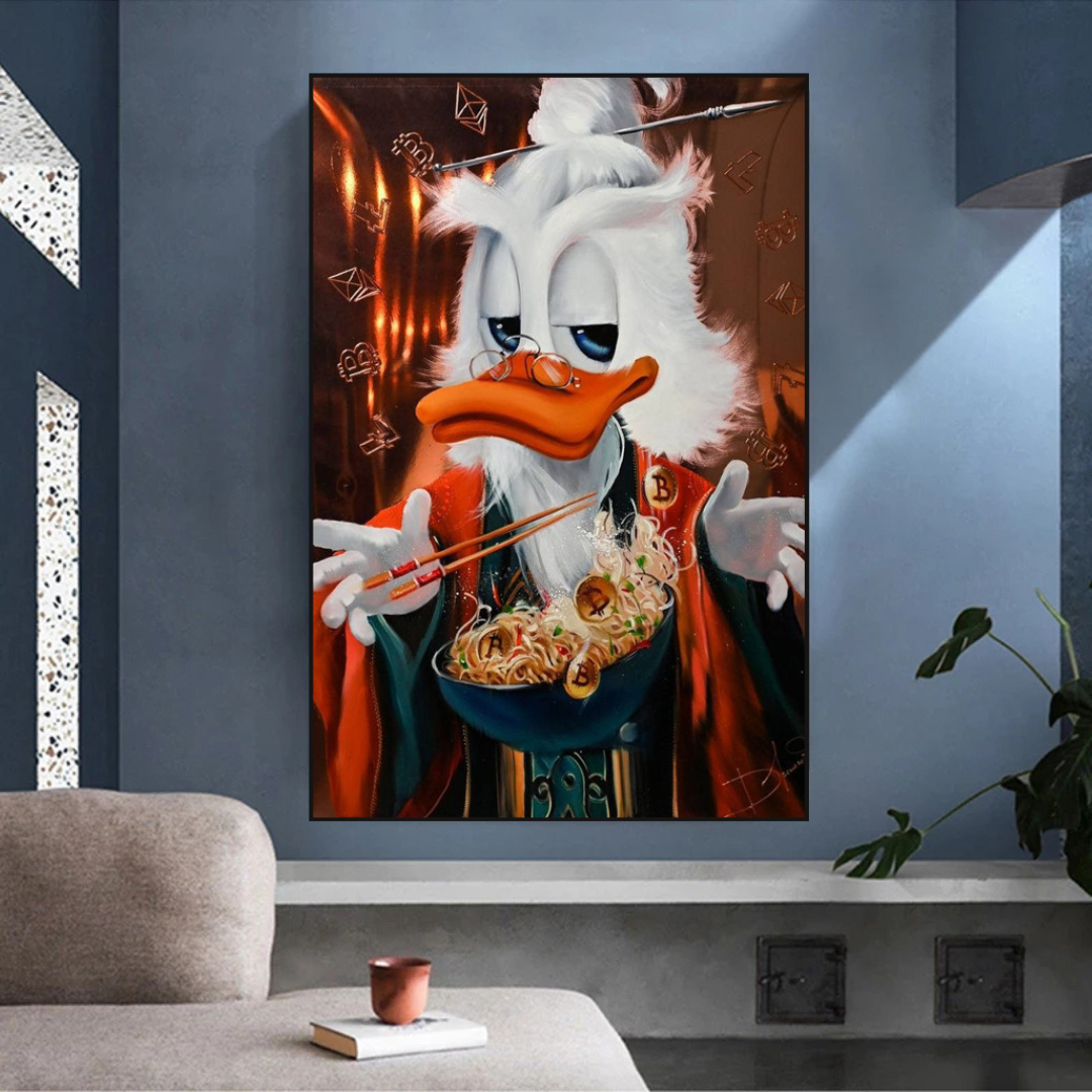 Scrooge McDuck Money Maker Millionaire Canvas Wall Art