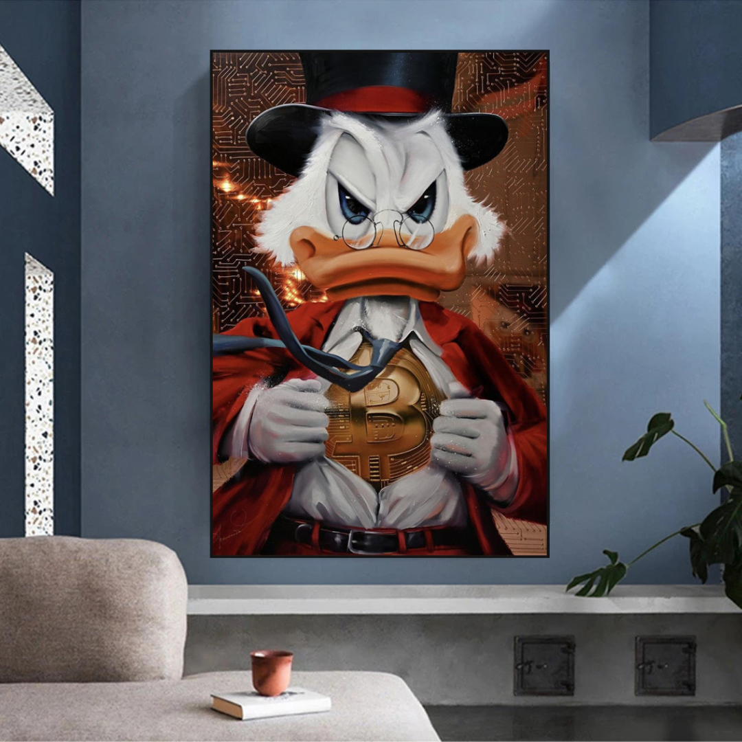 Scrooge McDuck Money Maker Millionaire Art mural sur toile