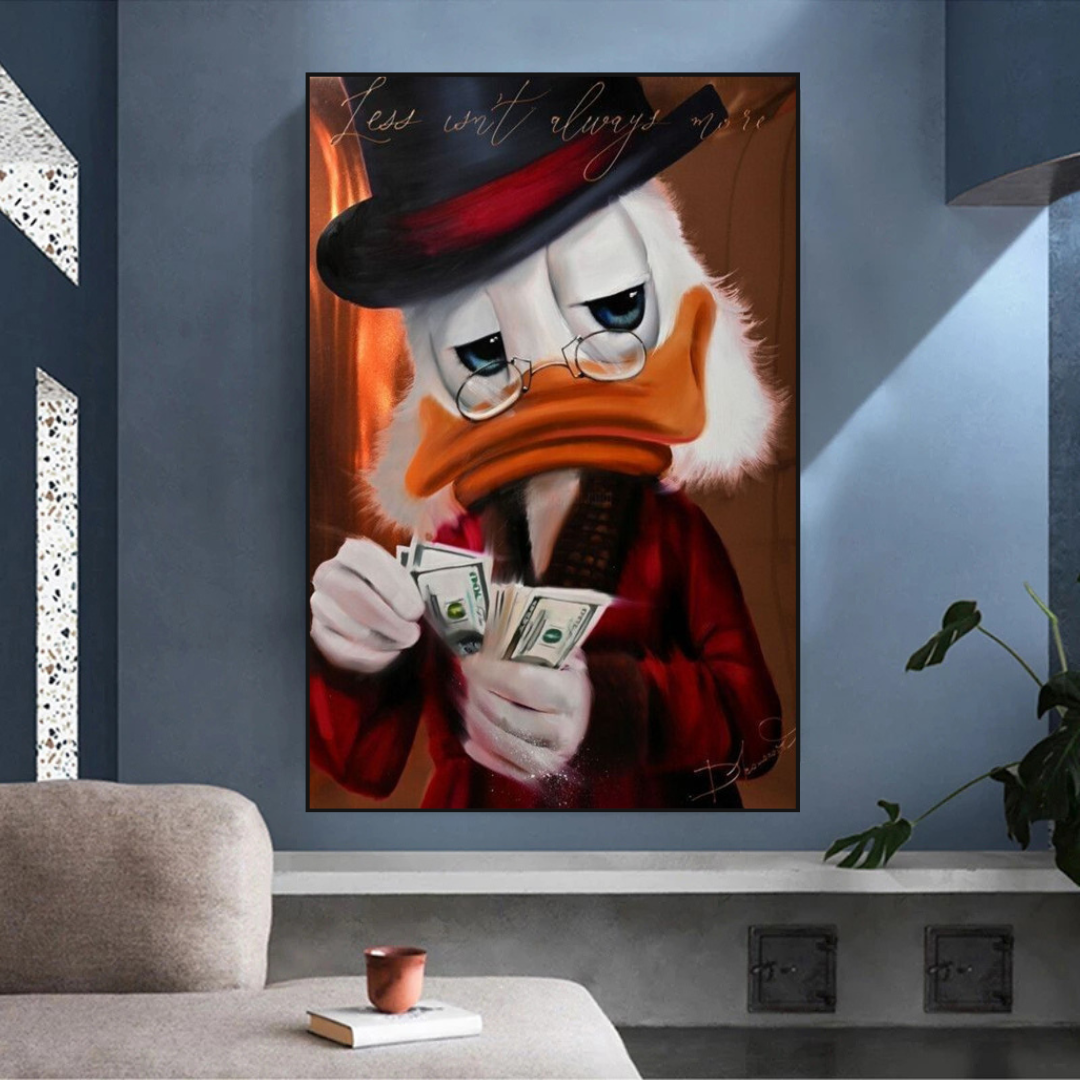 Arte de pared en lienzo de Scrooge McDuck Money Maker Millonario