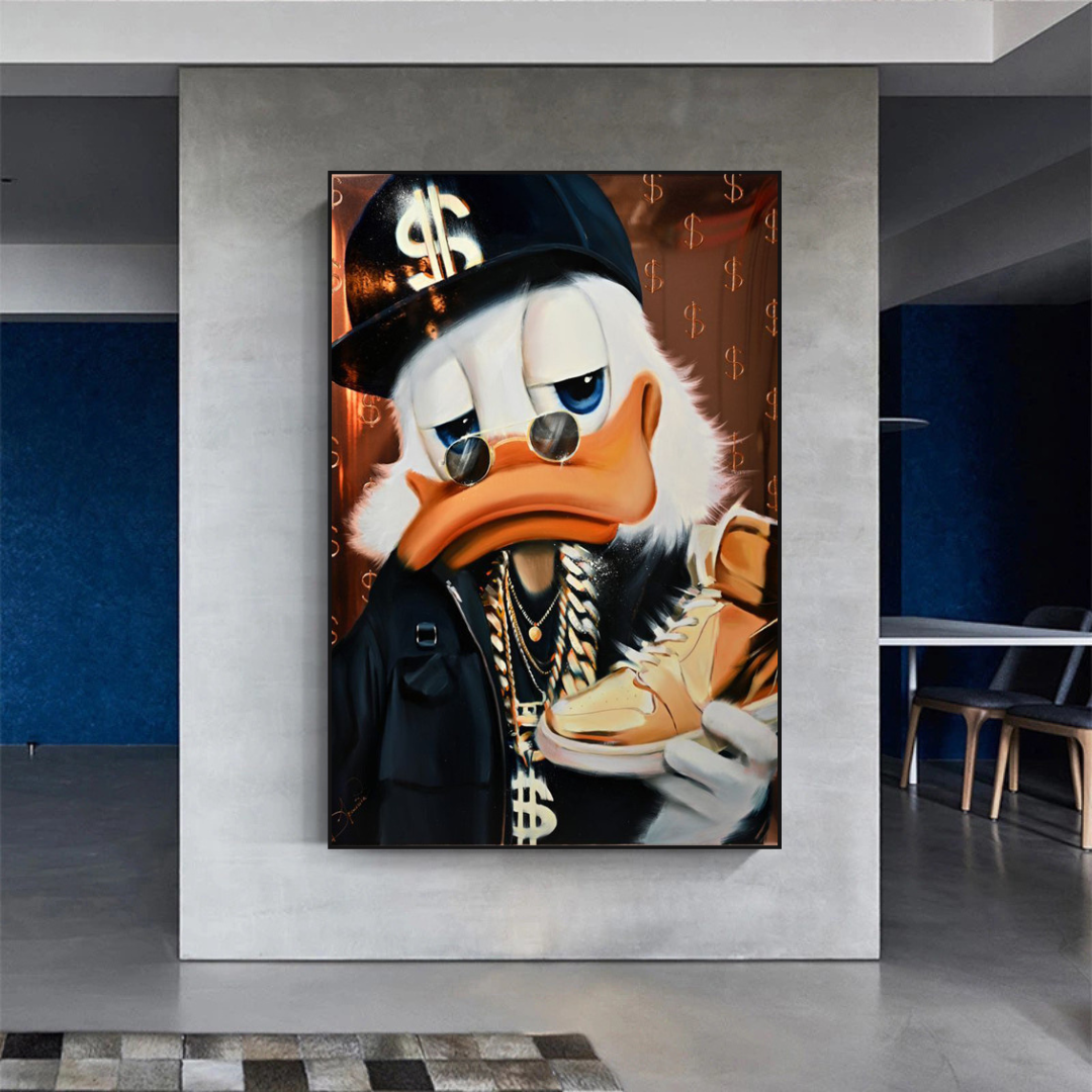 Scrooge McDuck Money Maker Millionaire Art mural sur toile