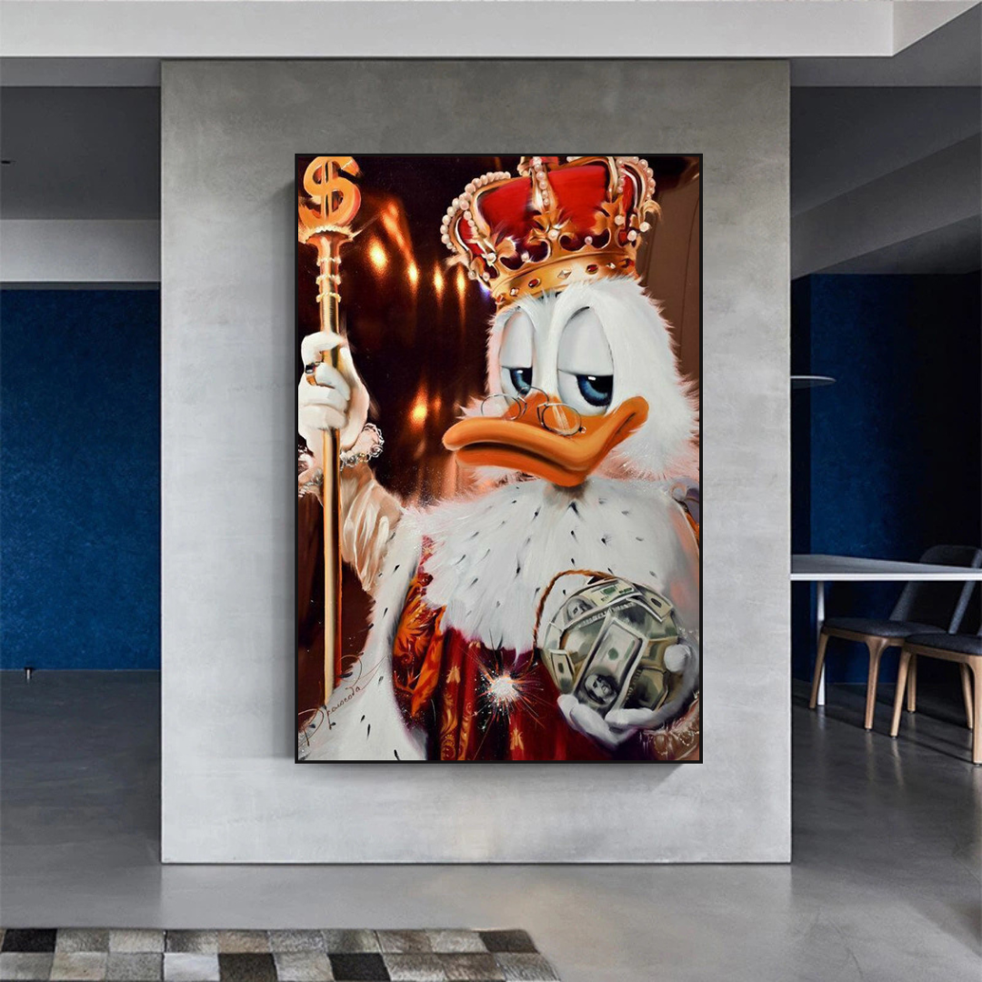 Scrooge McDuck Money Maker Millionaire Art mural sur toile