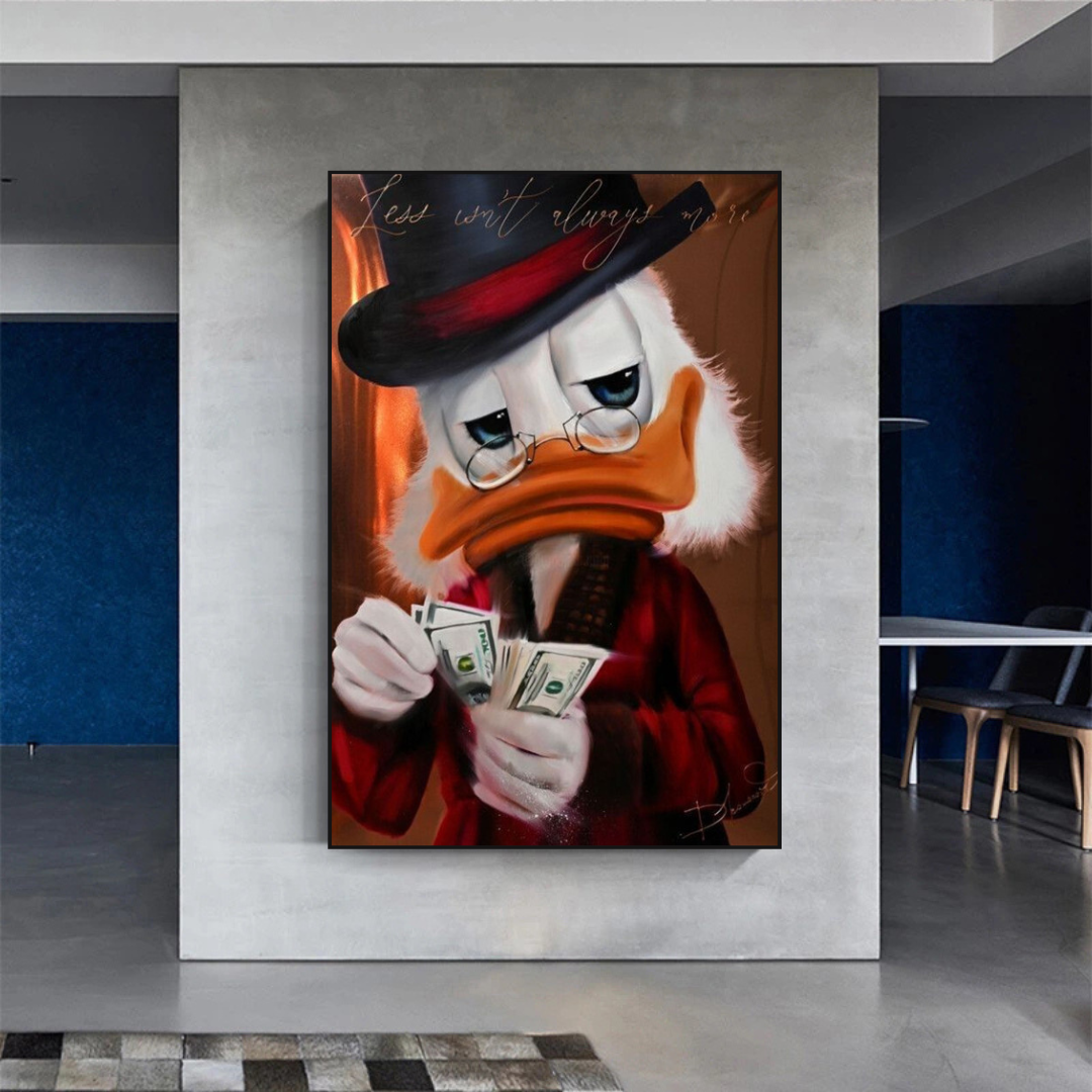 Arte de pared en lienzo de Scrooge McDuck Money Maker Millonario