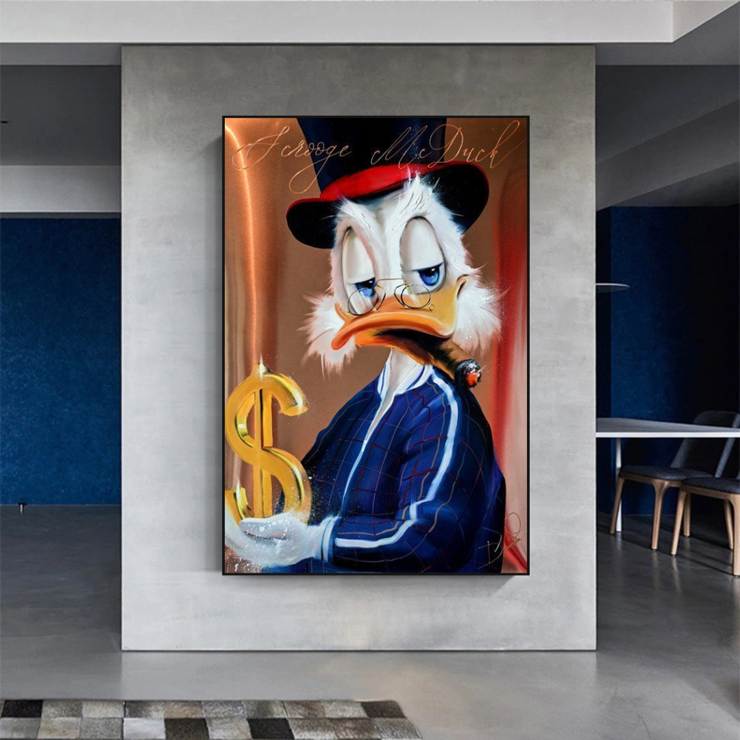 Scrooge McDuck Money Maker Millionaire Art mural sur toile