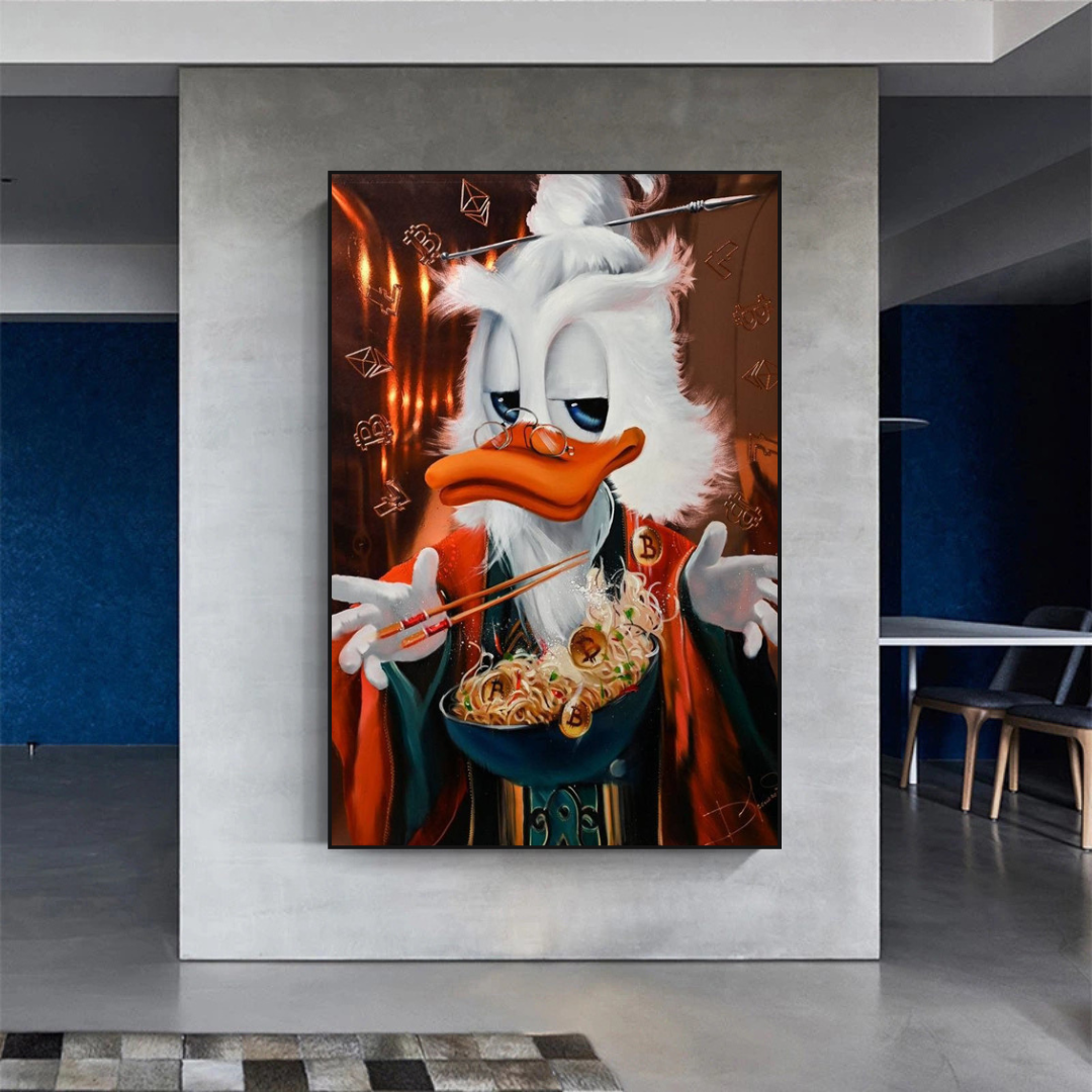 Scrooge McDuck Money Maker Millionaire Canvas Wall Art