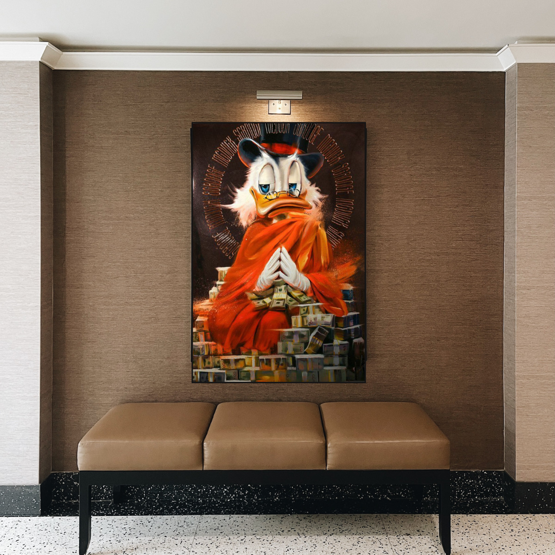 Scrooge McDuck Money Maker Millionaire Art mural sur toile