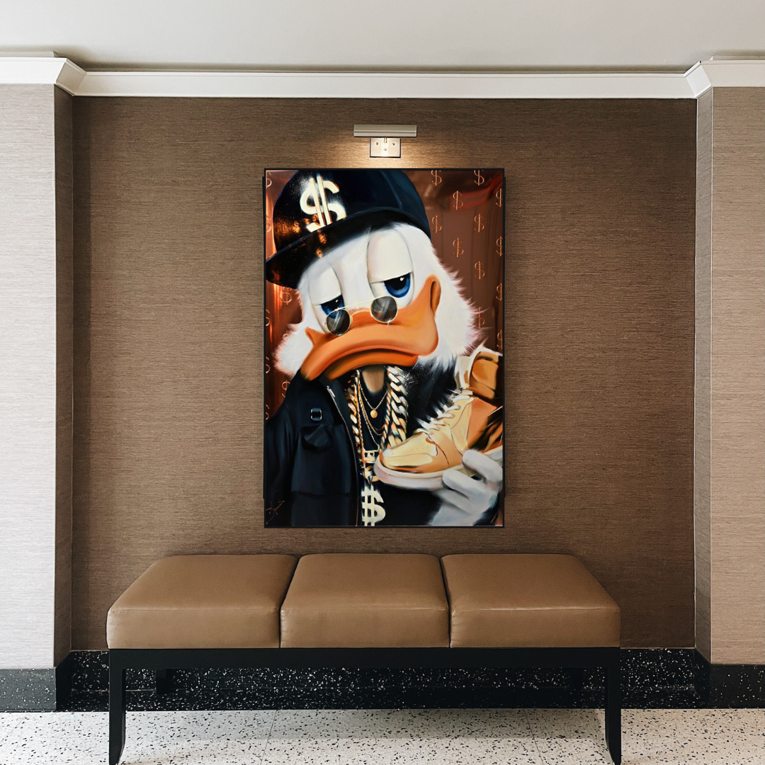 Scrooge McDuck Money Maker Millionaire Canvas Wall Art