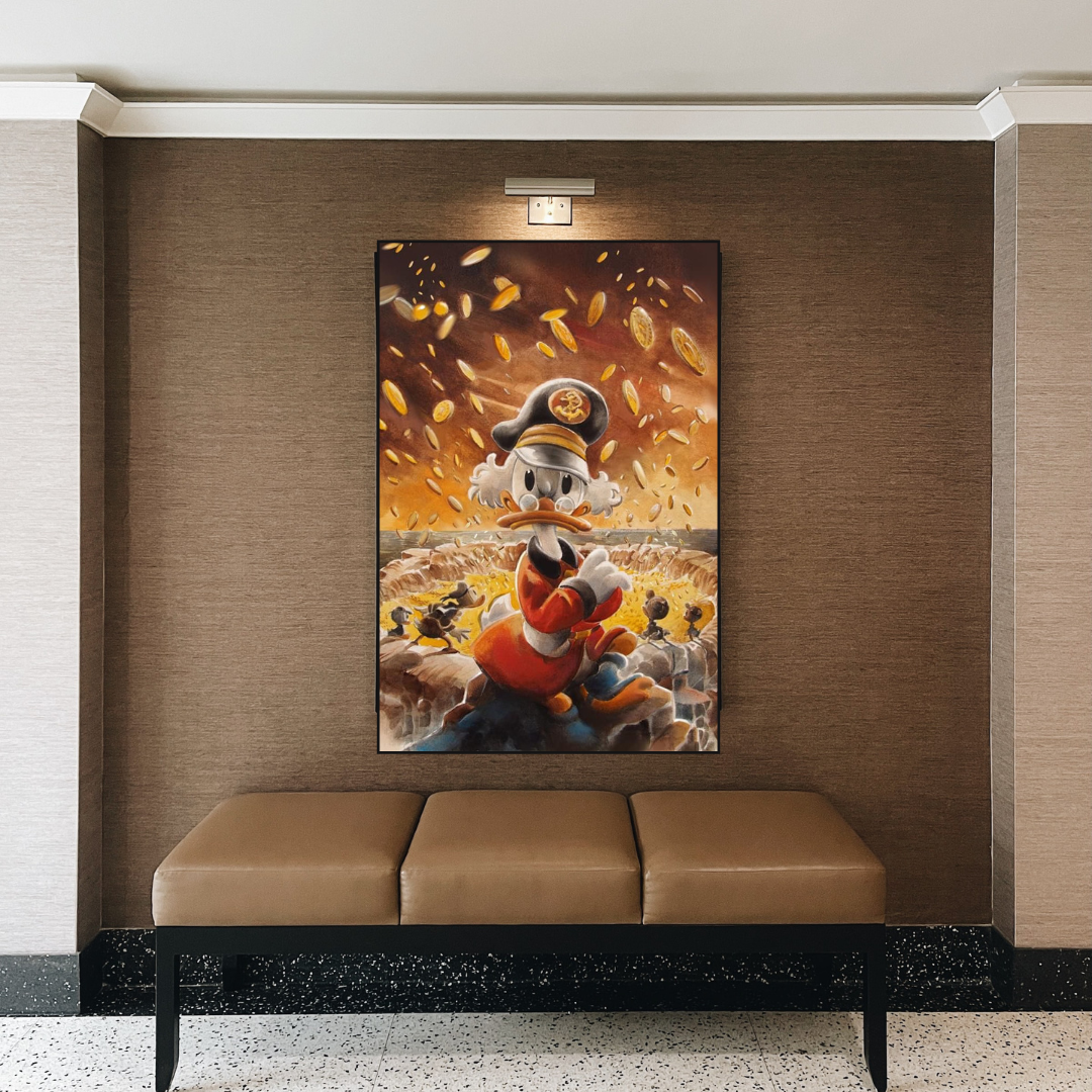 Scrooge McDuck Money Maker Millionaire Art mural sur toile