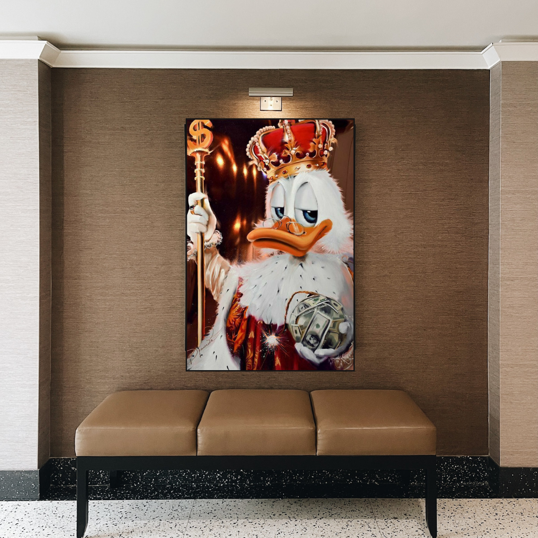 Scrooge McDuck Money Maker Millionaire Canvas Wall Art