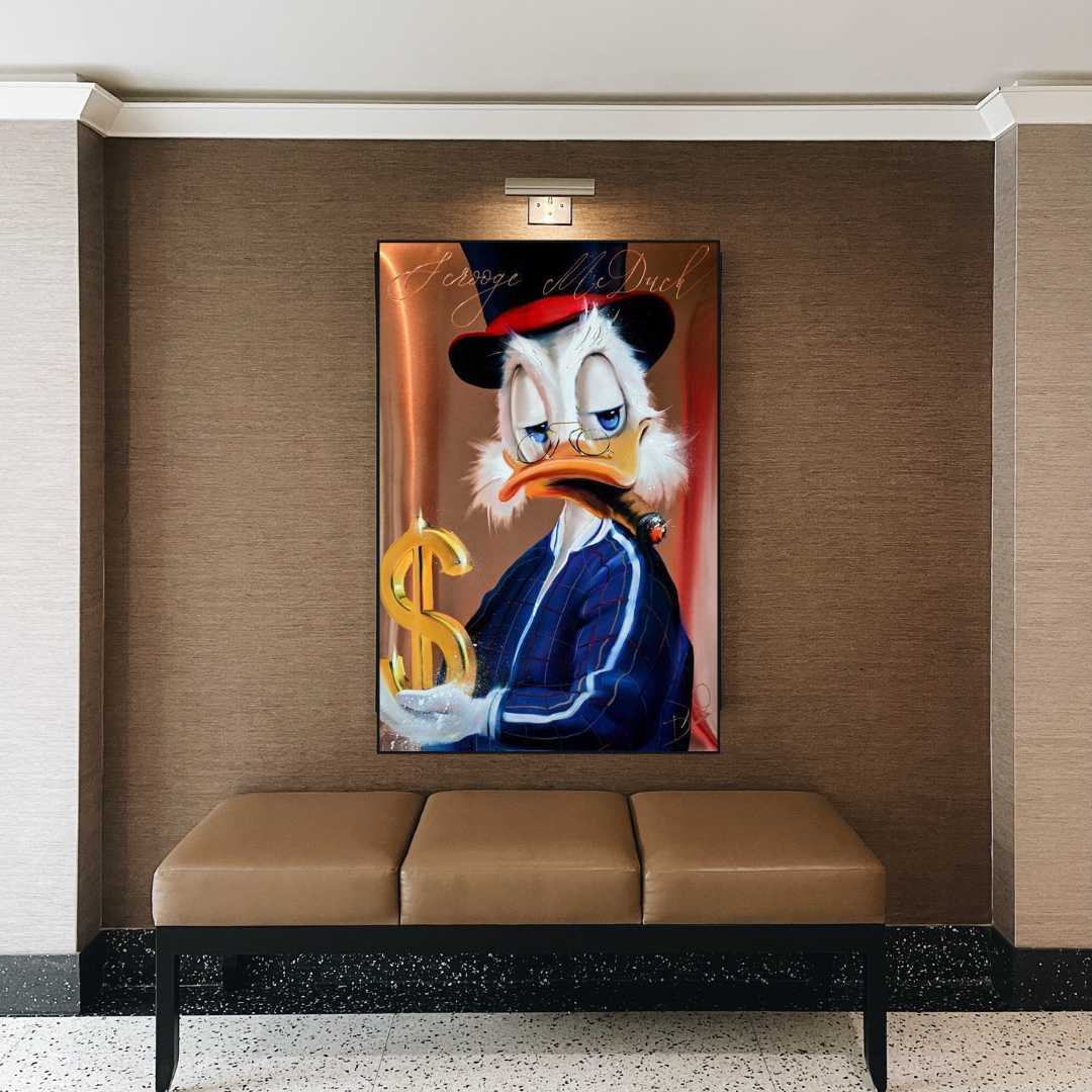 Scrooge McDuck Money Maker Millionaire Canvas Wall Art