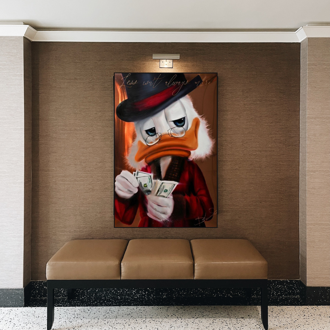 Arte de pared en lienzo de Scrooge McDuck Money Maker Millonario