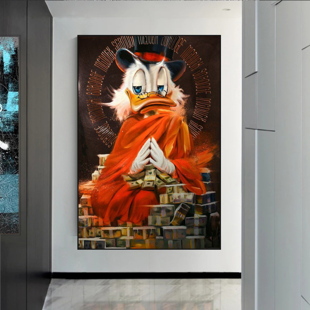 Scrooge McDuck Money Maker Millionaire Art mural sur toile