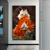 Scrooge McDuck Money Maker Millionaire Canvas Wall Art