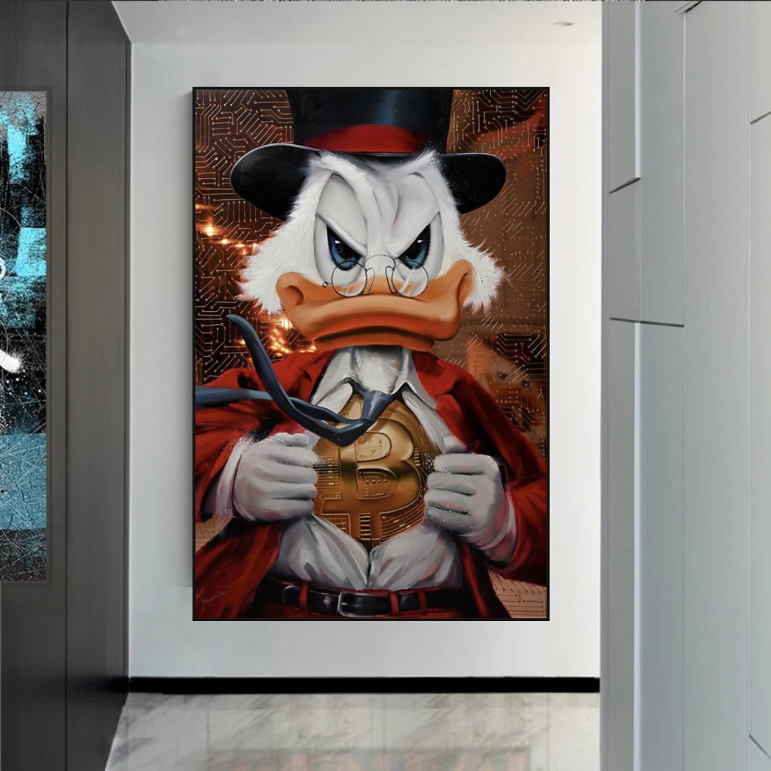 Scrooge McDuck Money Maker Millionaire Canvas Wall Art