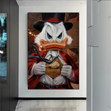 Scrooge McDuck Money Maker Millionaire Art mural sur toile