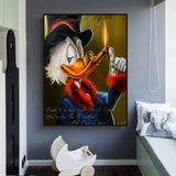 Scrooge McDuck Money Maker Millionaire Art mural sur toile