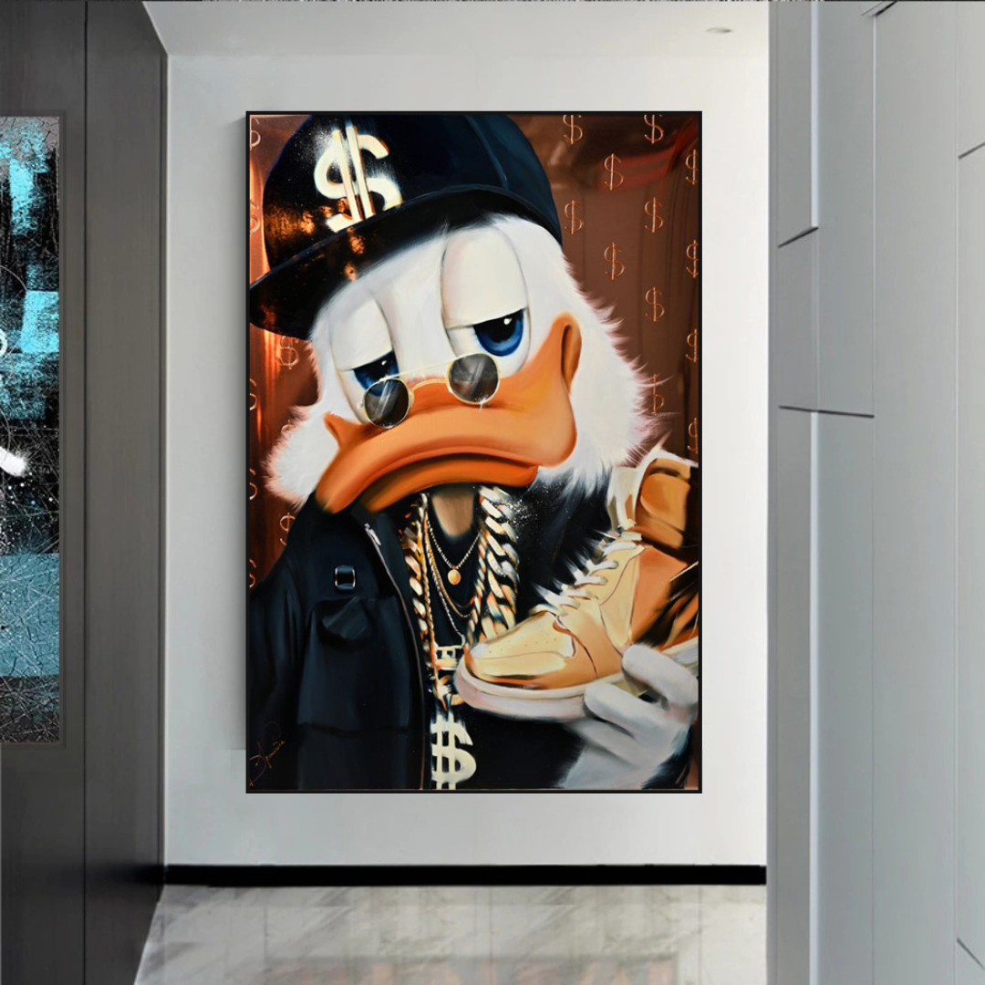 Scrooge McDuck Money Maker Millionaire Canvas Wall Art