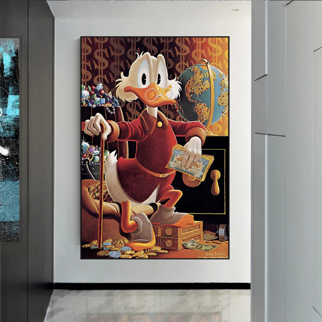 Scrooge McDuck Money Maker Millionaire Art mural sur toile