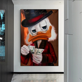 Arte de pared en lienzo de Scrooge McDuck Money Maker Millonario