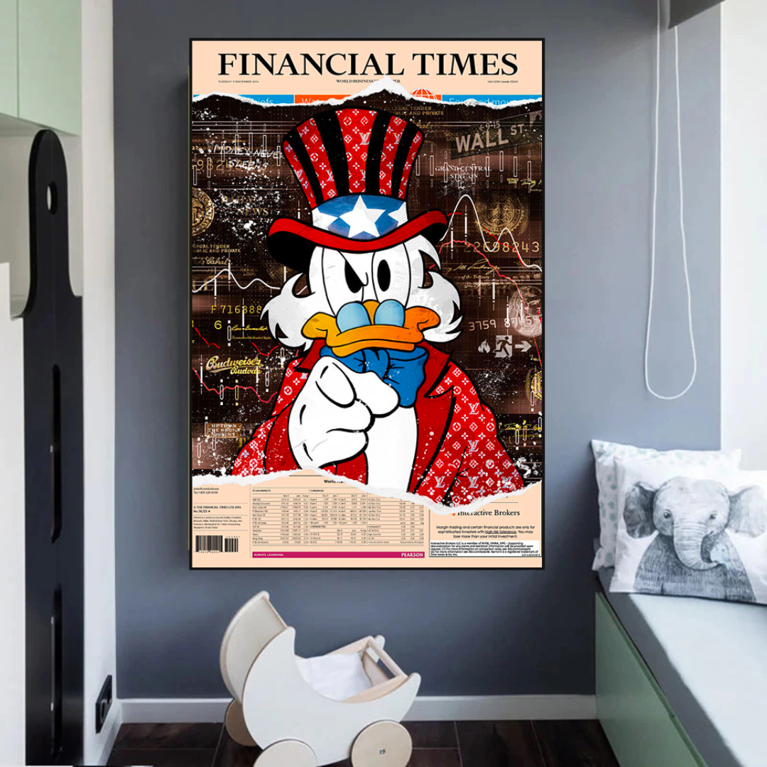 Scrooge McDuck Journal Toile Art mural