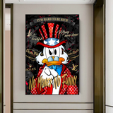 Scrooge McDuck No Money No Honey Canvas Wall Art