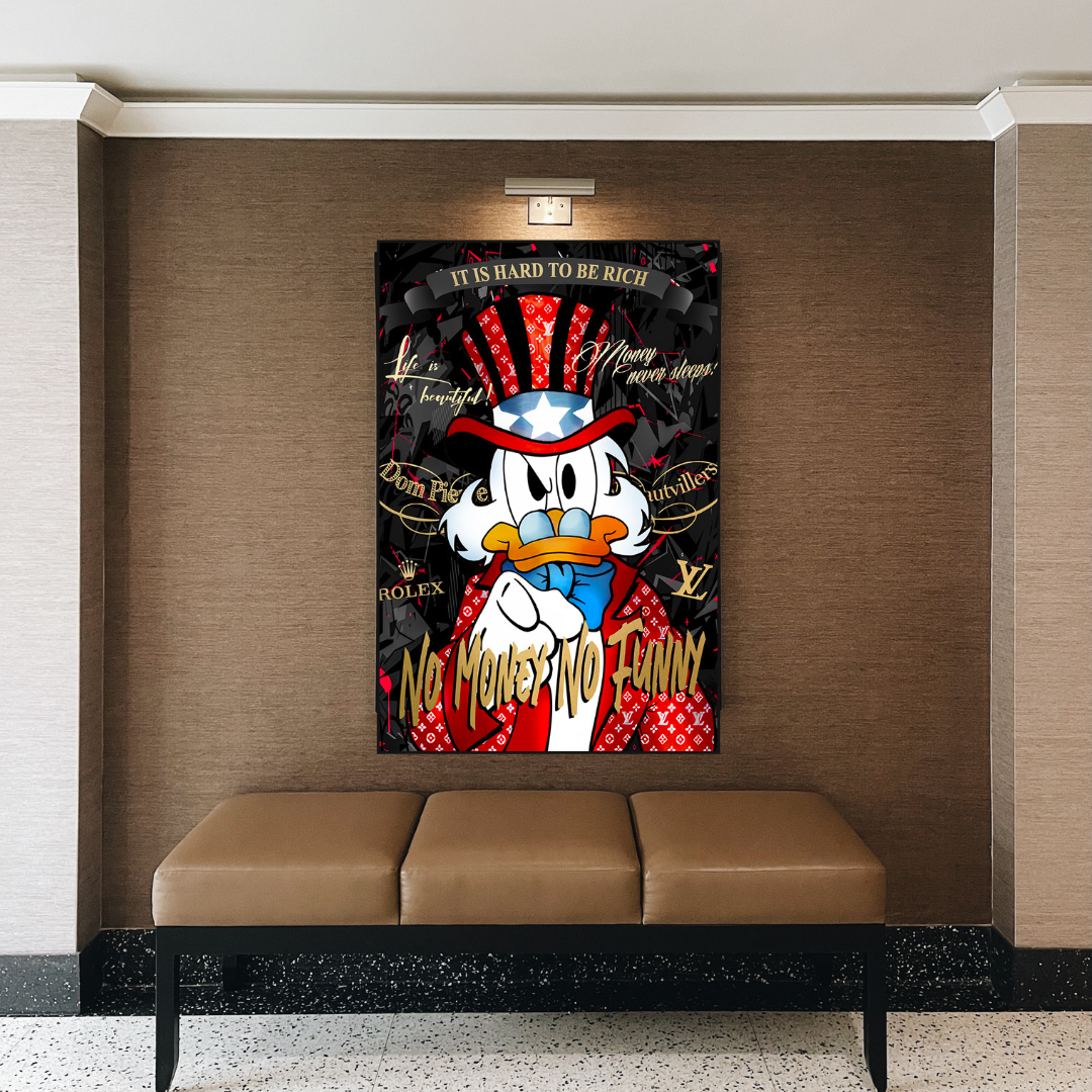 Scrooge McDuck No Money No Honey Art mural sur toile