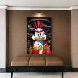 Scrooge McDuck No Money No Honey Leinwand-Wandkunst