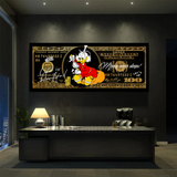 Scrooge McDuck One Million Dollar Canvas Wall Art