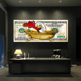 Dagobert Duck Eine Million Dollar Leinwand-Wandkunst