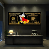 Dagobert Duck Eine Million Dollar Leinwand-Wandkunst