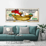 Scrooge McDuck One Million Dollar Canvas Wall Art