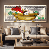 Scrooge McDuck One Million Dollar Canvas Wall Art