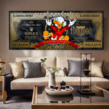 Scrooge McDuck One Million Dollar Canvas Wall Art