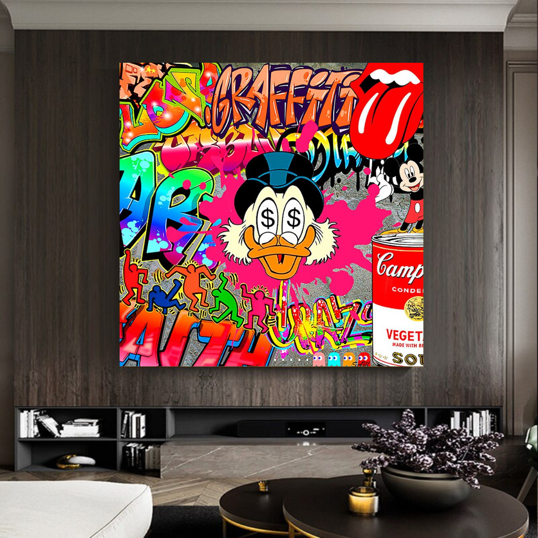 Affiche Scrooge McDuck : design iconique pour les fans de Disney