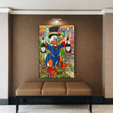 Scrooge McDuck's Champaign Celebration Canvas Wall Art