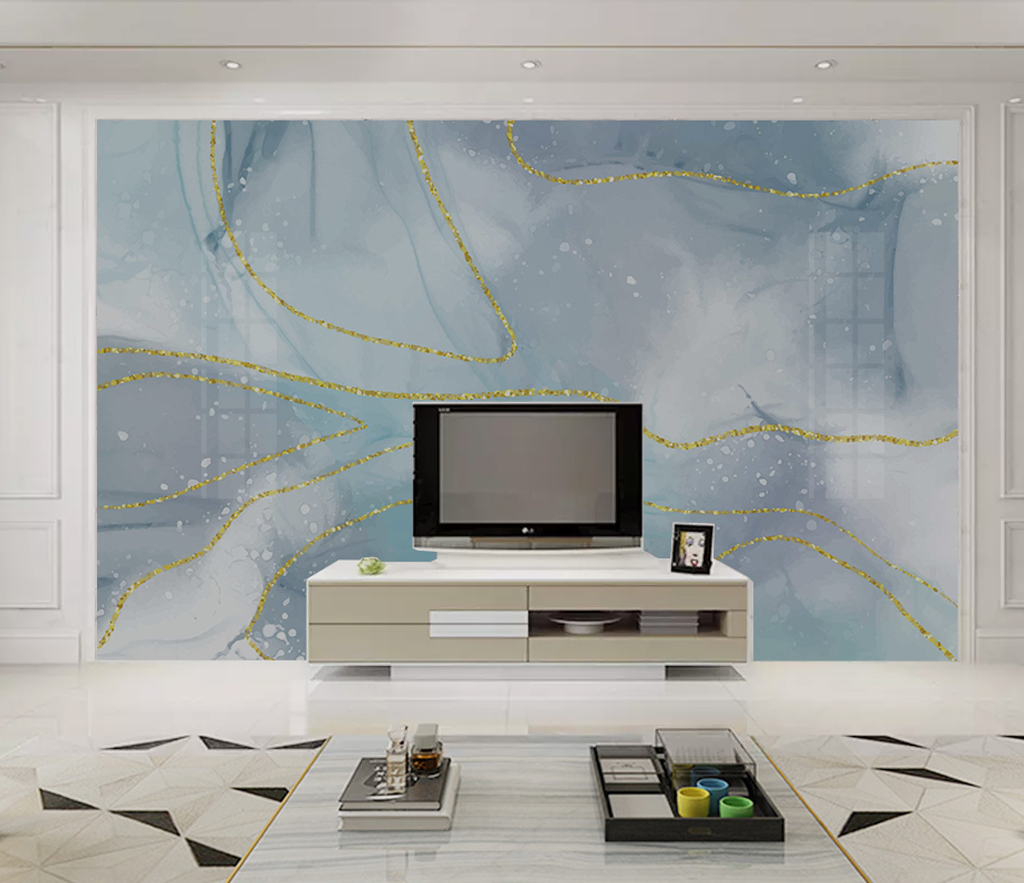 Sea Shine Stone Design : peintures murales en papier peint en marbre