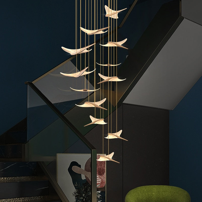 Seagull Hanging Light Staircase Chandelier – LED Lighting