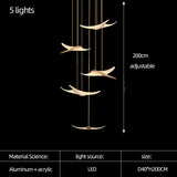 Lustre d'escalier suspendu Seagull - Éclairage LED