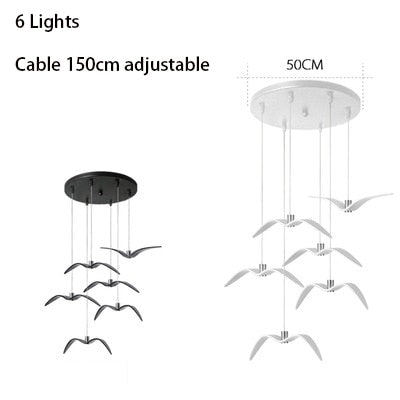 Suspension Seagulls : luminaire unique